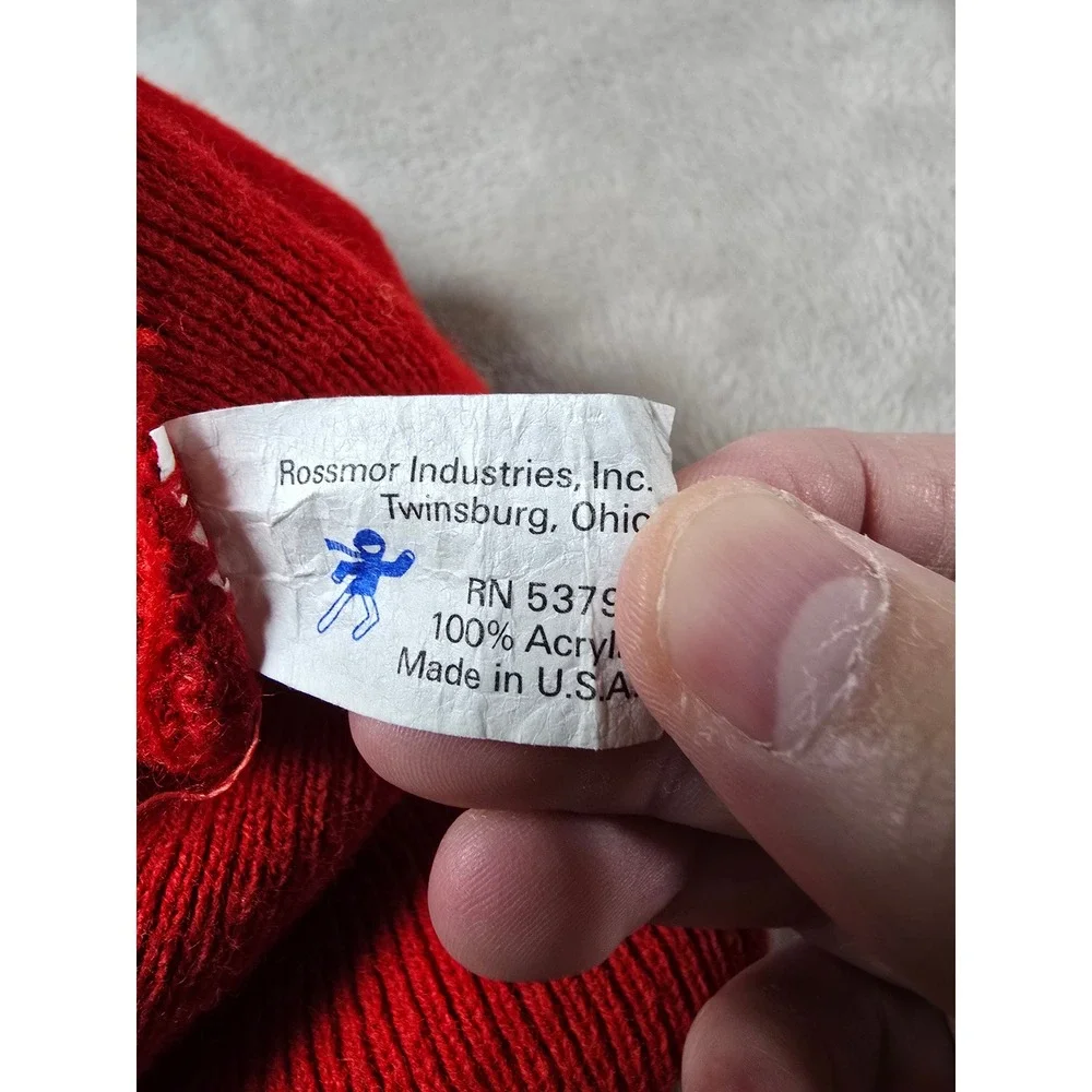 Nebraska Cornhuskers Beanie Hat Cap Red Cuffed‎ Rossmoor Industries Made In USA